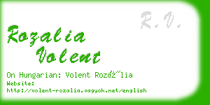 rozalia volent business card